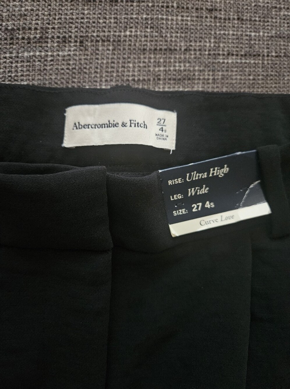 NWT A&F Curve Love Sloane Wide-Leg Trousers in Premium Crepe (Short) - Picture 4 of 4